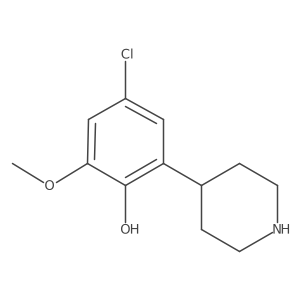 4-Chloro-2-methoxy-6-(piperidin-4-yl)phenol Structure