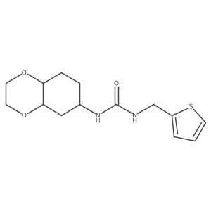 1-(Octahydrobenzo[b][1,4]dioxin-6-yl)-3-(thiophen-2-ylmethyl)urea Structure