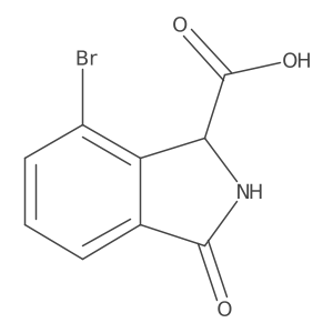 7-Bromo-3-oxoisoindoline-1-carboxylic acid结构式