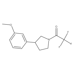 2,2,2-Trifluoro-1-(3-(3-methoxyphenyl)pyrrolidin-1-yl)ethanone Structure