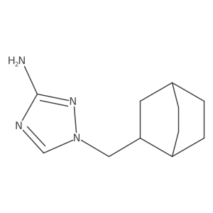 1-({bicyclo[2.2.2]octan-2-yl}methyl)-1H-1,2,4-triazol-3-amine结构式