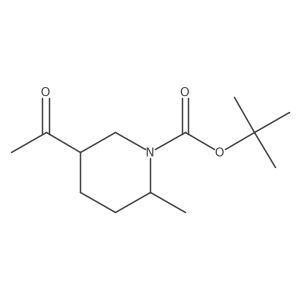 Tert-butyl 5-acetyl-2-methylpiperidine-1-carboxylate结构式