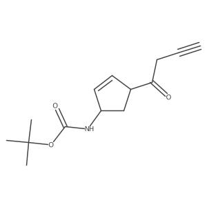 tert-butyl N-[4-(but-3-ynoyl)cyclopent-2-en-1-yl]carbamate Structure
