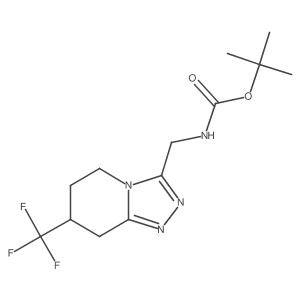 Tert-butyl ((7-(trifluoromethyl)-5,6,7,8-tetrahydro-[1,2,4]triazolo[4,3-a]pyridin-3-yl)methyl)carbamate Structure