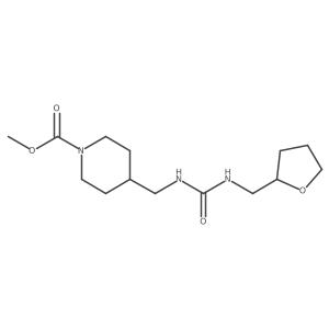 Methyl 4-((3-((tetrahydrofuran-2-yl)methyl)ureido)methyl)piperidine-1-carboxylate Structure