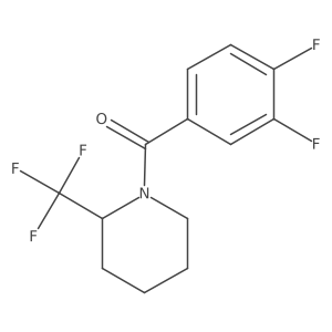 (3,4-Difluorophenyl)(2-(trifluoromethyl)piperidin-1-yl)methanone结构式