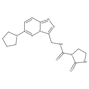 2-oxo-N-((6-(pyrrolidin-1-yl)-[1,2,4]triazolo[4,3-b]pyridazin-3-yl)methyl)imidazolidine-1-carboxamide Structure