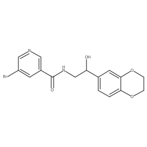 5-bromo-N-(2-(2,3-dihydrobenzo[b][1,4]dioxin-6-yl)-2-hydroxyethyl)nicotinamide Structure
