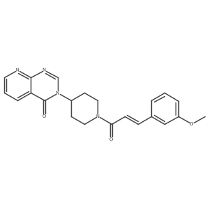 (E)-3-(1-(3-(3-methoxyphenyl)acryloyl)piperidin-4-yl)pyrido[2,3-d]pyrimidin-4(3H)-one Structure