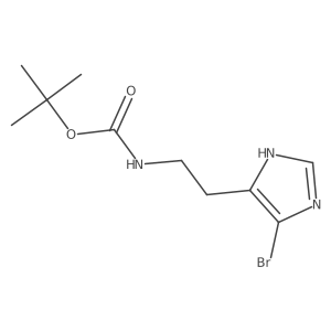 tert-butyl N-[2-(4-bromo-1H-imidazol-5-yl)ethyl]carbamate Structure