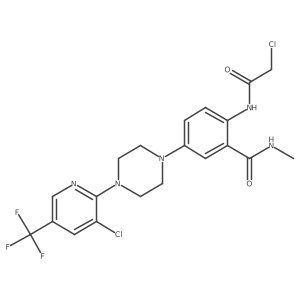 5-{4-[3-chloro-5-(trifluoromethyl)pyridin-2-yl]piperazin-1-yl}-2-(2-chloroacetamido)-N-methylbenzamide Structure