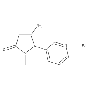 rac-(4R,5S)-4-amino-1-methyl-5-(pyridin-3-yl)pyrrolidin-2-one hydrochloride Structure