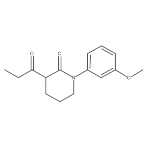 1-(3-Methoxyphenyl)-3-propanoylpiperidin-2-one Structure
