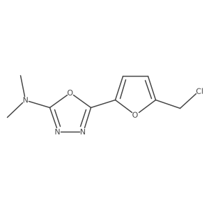 5-[5-(Chloromethyl)furan-2-yl]-N,N-dimethyl-1,3,4-oxadiazol-2-amine Structure
