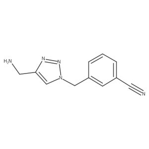 3-((4-(aminomethyl)-1H-1,2,3-triazol-1-yl)methyl)benzonitrile结构式