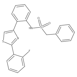 N-(2-(2-(2-fluorophenyl)thiazol-4-yl)phenyl)-1-phenylmethanesulfonamide Structure