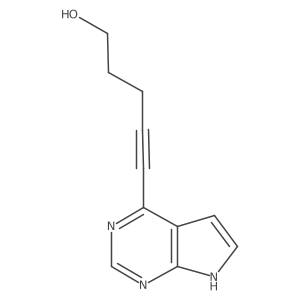 5-{7H-pyrrolo[2,3-d]pyrimidin-4-yl}pent-4-yn-1-ol Structure