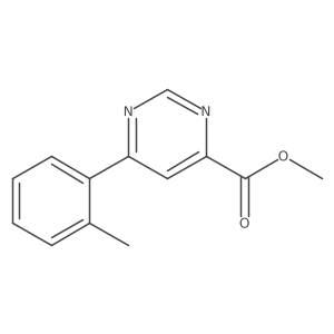 Methyl 6-(2-methylphenyl)pyrimidine-4-carboxylate结构式
