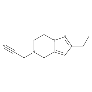 2-(2-ethyl-6,7-dihydro-4H-pyrazolo[1,5-a]pyrazin-5-yl)acetonitrile Structure