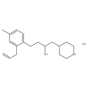 1-(2-Allyl-4-methylphenoxy)-3-piperazin-1-ylpropan-2-ol hydrochloride Structure