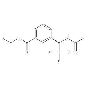Ethyl 2-(1-acetamido-2,2,2-trifluoroethyl)isonicotinate结构式