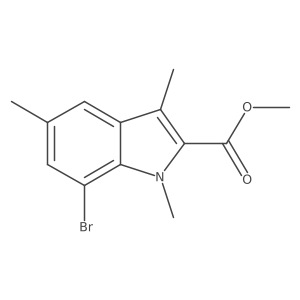 Methyl 7-bromo-1,3,5-trimethyl-1H-indole-2-carboxylate结构式