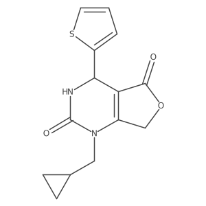 1-(cyclopropylmethyl)-4-(2-thienyl)-4,7-dihydrofuro[3,4-d]pyrimidine-2,5(1H,3H)-dione Structure