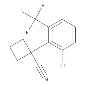 1-[2-Chloro-6-(trifluoromethyl)phenyl]cyclobutane-1-carbonitrile结构式