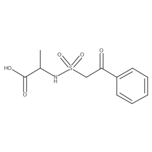 (2R)-2-(2-oxo-2-phenylethanesulfonamido)propanoic acid结构式