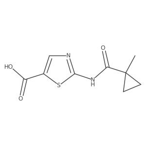 2-(1-Methylcyclopropaneamido)-1,3-thiazole-5-carboxylic acid结构式