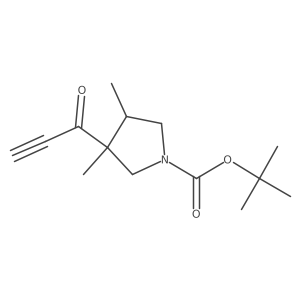 Tert-butyl 3,4-dimethyl-3-(prop-2-ynoyl)pyrrolidine-1-carboxylate结构式