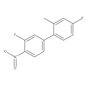 4-Fluoro-1-(3-fluoro-4-nitrophenyl)-2-methylbenzene结构式
