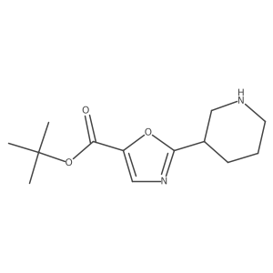 Tert-butyl 2-(piperidin-3-yl)-1,3-oxazole-5-carboxylate结构式