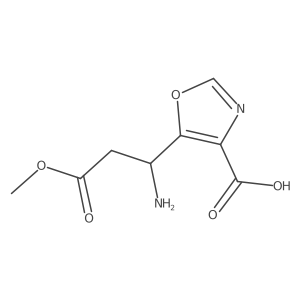 5-(1-Amino-3-methoxy-3-oxopropyl)-1,3-oxazole-4-carboxylic acid Structure