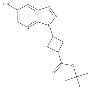tert-butyl 3-{5-amino-1H-pyrazolo[3,4-b]pyridin-1-yl}azetidine-1-carboxylate结构式