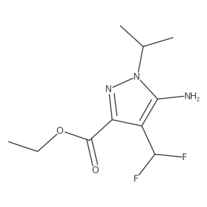 ethyl 5-amino-4-(difluoromethyl)-1-(propan-2-yl)-1H-pyrazole-3-carboxylate结构式