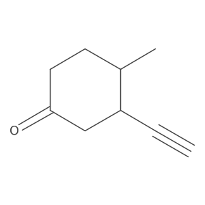 3-Ethynyl-4-methylcyclohexan-1-one结构式