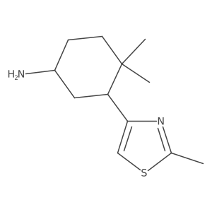 4,4-Dimethyl-3-(2-methyl-1,3-thiazol-4-yl)cyclohexan-1-amine结构式