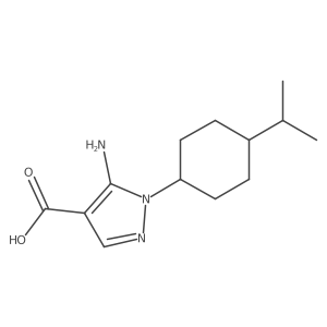 5-amino-1-[4-(propan-2-yl)cyclohexyl]-1H-pyrazole-4-carboxylic acid Structure