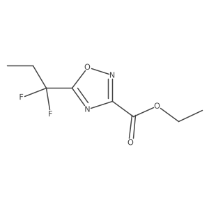 Ethyl 5-(1,1-difluoropropyl)-1,2,4-oxadiazole-3-carboxylate结构式