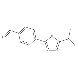 4-[5-(Difluoromethyl)-1,3,4-oxadiazol-2-yl]benzaldehyde Structure