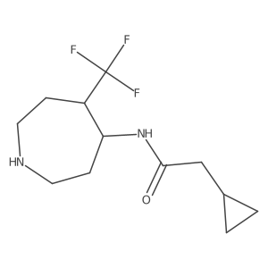 2-cyclopropyl-N-[5-(trifluoromethyl)azepan-4-yl]acetamide结构式