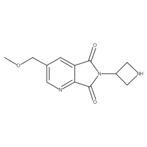 6-(azetidin-3-yl)-3-(methoxymethyl)-5H,6H,7H-pyrrolo[3,4-b]pyridine-5,7-dione结构式