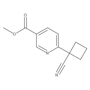 Methyl 6-(1-cyanocyclobutyl)pyridine-3-carboxylate结构式