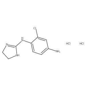 2-Chloro-1-N-(4,5-dihydro-1H-imidazol-2-yl)benzene-1,4-diamine;dihydrochloride Structure