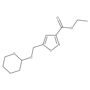 5-[[(Tetrahydro-2H-pyran-2-yl)oxy]methyl]-3-isoxazolecarboxylic acid ethyl ester Structure