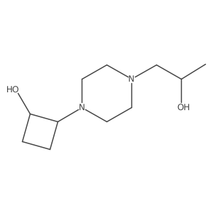 trans-2-[4-(2-Hydroxypropyl)piperazin-1-yl]cyclobutan-1-ol Structure