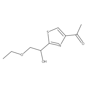 1-[2-(2-Ethoxy-1-hydroxyethyl)-1,3-thiazol-4-yl]ethan-1-one结构式