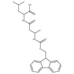(2S)-2-[(3S)-3-({[(9H-fluoren-9-yl)methoxy]carbonyl}amino)butanamido]-4-methylpentanoic acid结构式