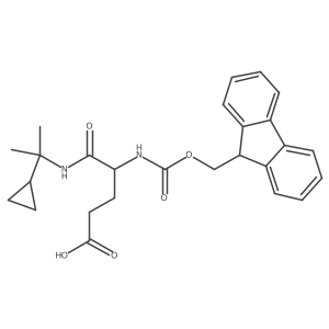 4-[(2-cyclopropylpropan-2-yl)carbamoyl]-4-({[(9H-fluoren-9-yl)methoxy]carbonyl}amino)butanoic acid结构式